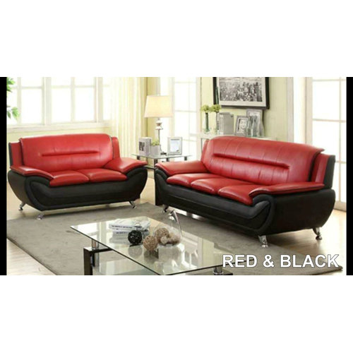Orren Ellis Stcyr 3 Piece Faux Leather Living Room Set & Reviews Wayfair